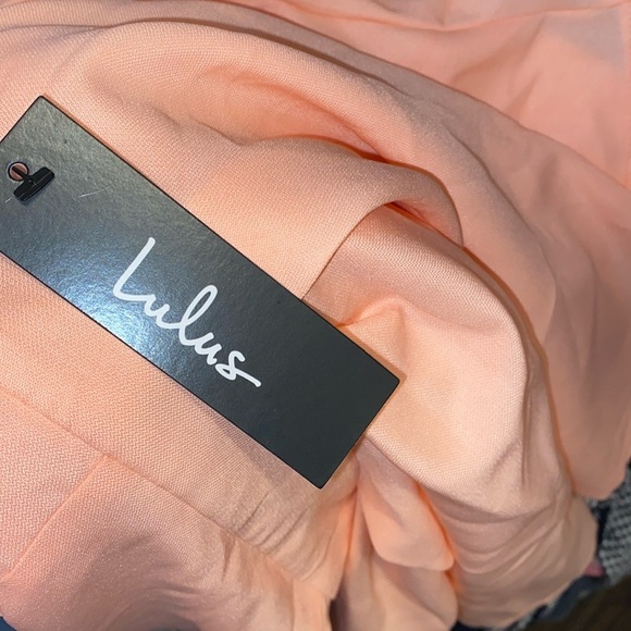 LULUS Dress Rehearsal peach skater dress new with tags size medium - Picture 7 of 8